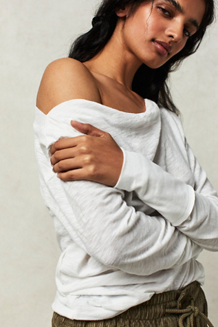 Kimmi Long Sleeve at Free People in Optic White, Size: XS