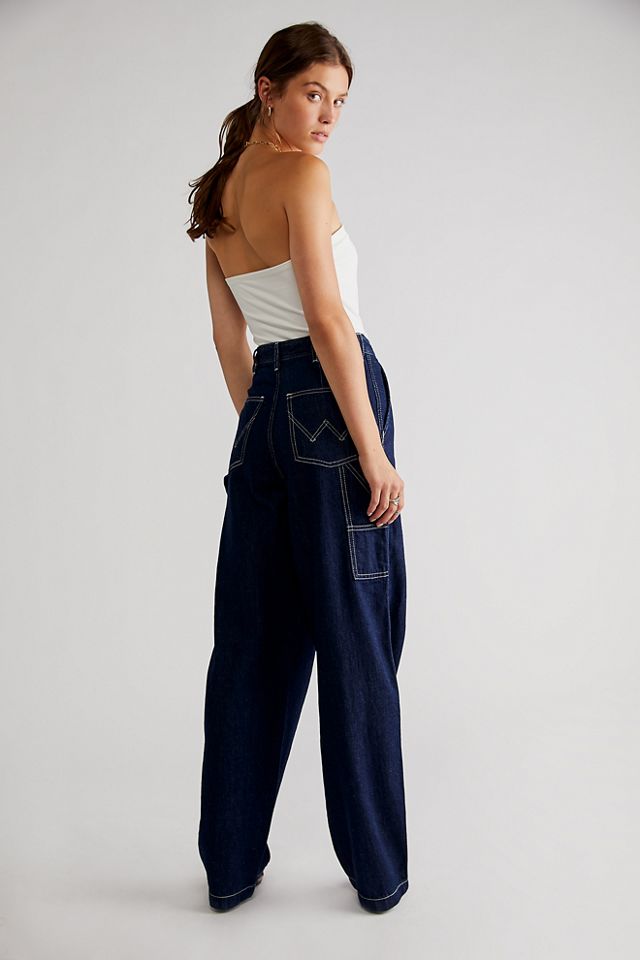 Free People Wrangler Casey Jones Carpenter Barrel Jeans. 3