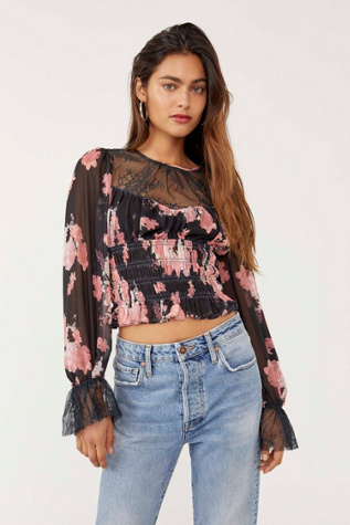 Free People Daphne Blouse In Romantic offers Combo