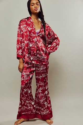 Dreamy Days Pyjama Set by Intimately at Free People in Rustic Combo, Size: Small