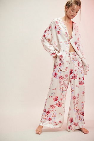 Dreamy Days Pajama Set by Intimately at Free People in Tan, Size: XL