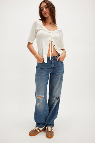 Levi's Baggy Dad Jeans at Free People in Medium Wash, Size: 28