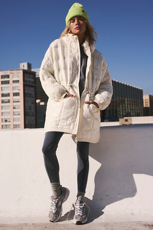 Patricia Packable Poncho Puffer Jacket by FP Movement at Free People, Ivory, M