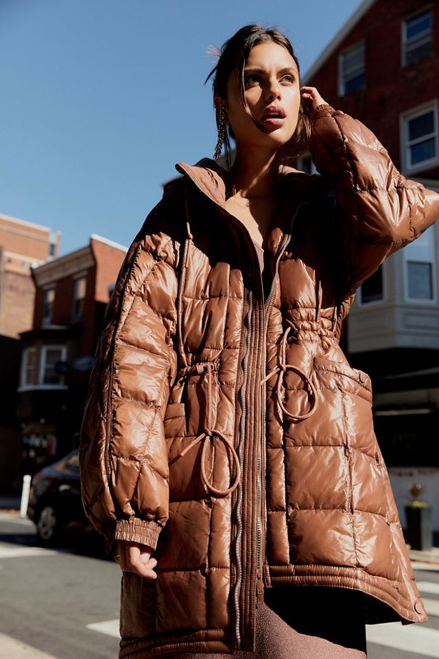 Free people outlet leather puffer