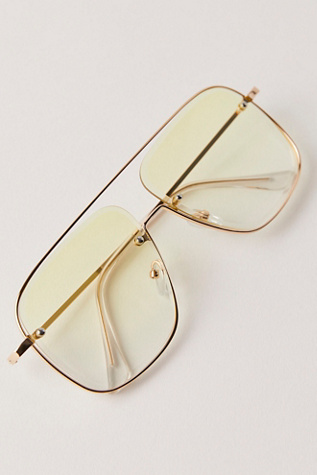 Halo Aviator Sunglasses At Free People In Banana