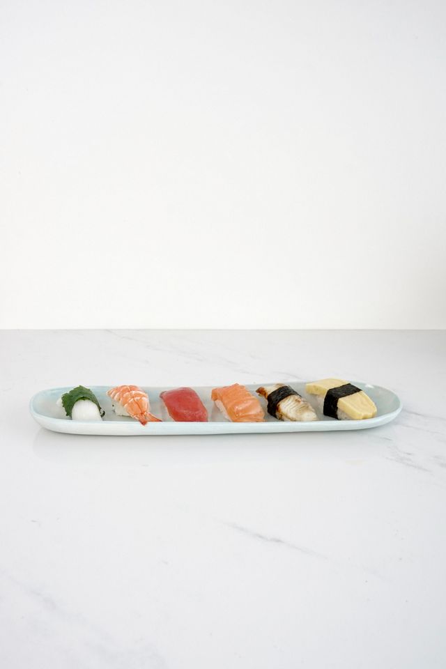 Ren Vois Aqua Marble Oblong Tray #1