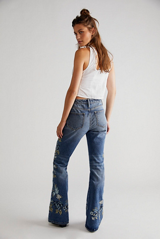 Driftwood Farrah Embroidered Flare Jeans