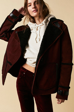 free people burgundy jacket