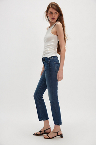 MOTHER The Insider Ankle Jeans at Free People in Dark Wash, Size: 25