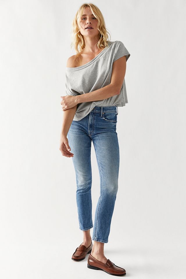 MOTHER The Dazzler Mid-Rise Straight-Leg Jeans