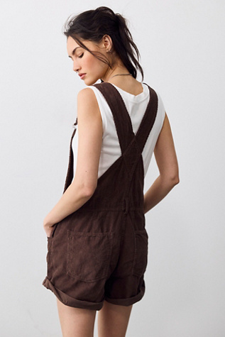 Женские комбинезоны We The Free Ziggy Cord Shortalls, цвет: Barnwood — фото 2