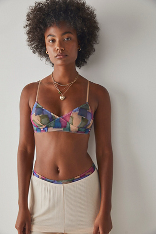 Free People Mosaic Mesh Retro Bra. 1
