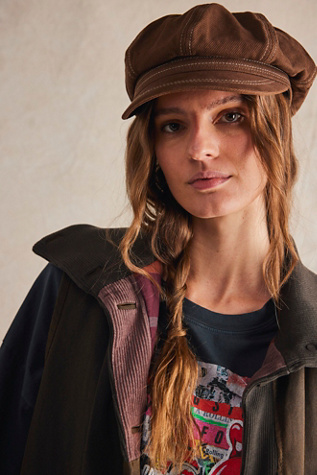 Bowery Slouchy Lieutenant Hat by FP Collection at Free People in Smoked Brown