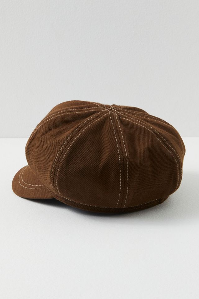 Stetson Brown Calf Leather Baseball Cap