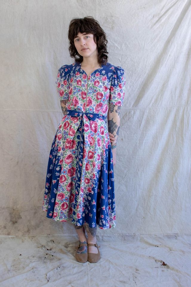 Peony print clearance dress