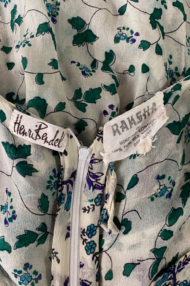 1970s Raksha Silk Print Peasant Dress Selected By Ritual Vintage #3