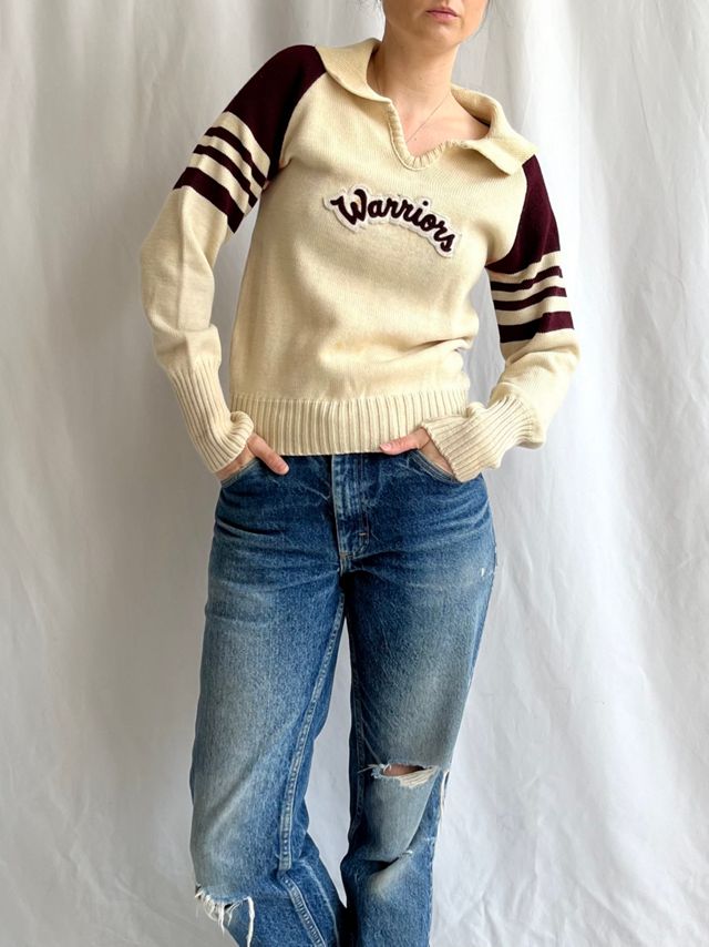 1960 s Warriors Varsity Sweater Selected by House of Vintage UK