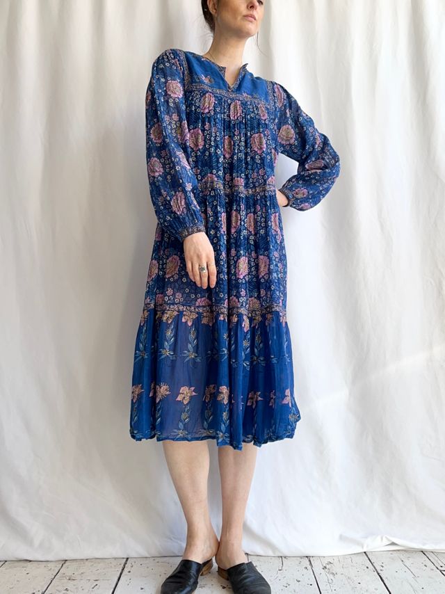 Vintage indian gauze clearance dress