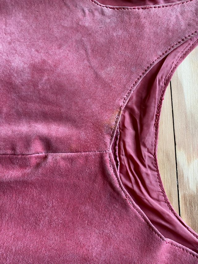Vintage Suede Pink Crop Top and Skirt Selected By Atlantic Vintage #3