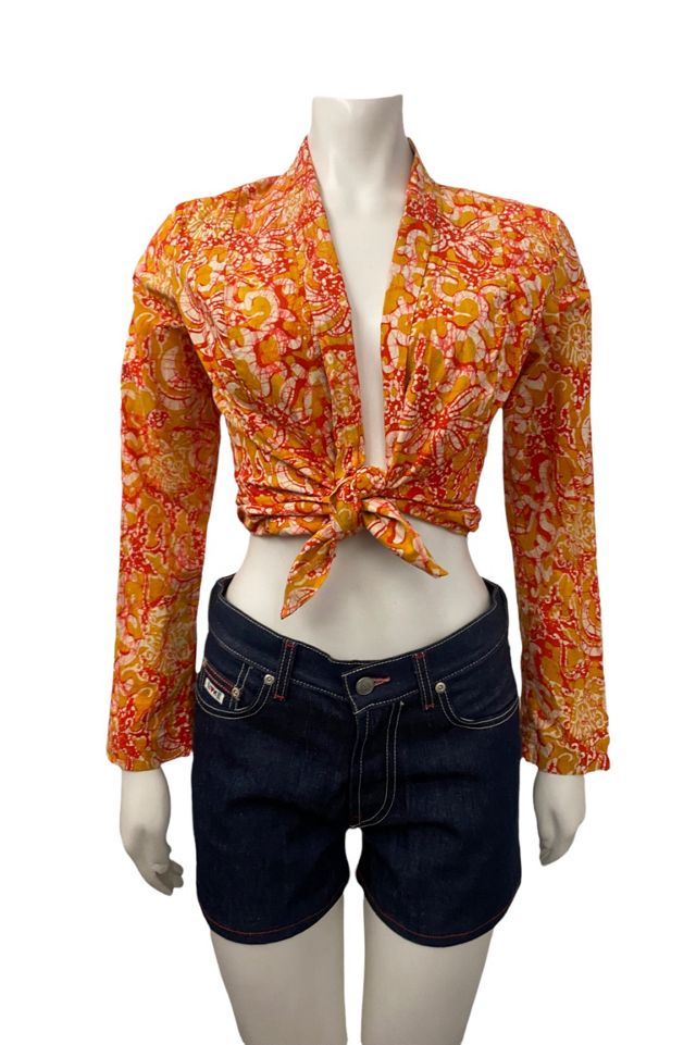 1970s Vintage Sunrise Batik Open Front Top Selected by BusyLady Baca & The Goods #2