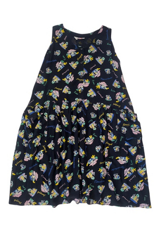 1990s Vintage Piña Colada Motif Rayon Tent Dress Selected by BusyLady Baca & The Goods