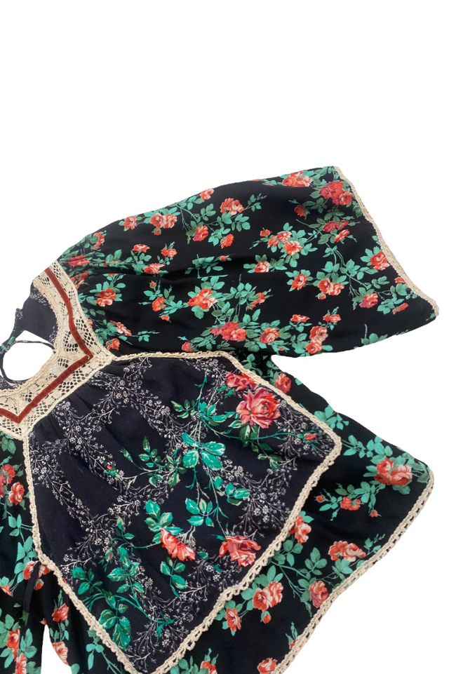 1970s Vintage Floral Prairie Top Selected by BusyLady Baca & The Goods #1