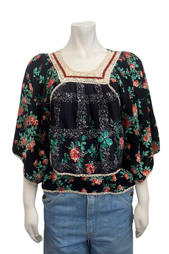 1970s Vintage Floral Prairie Top Selected by BusyLady Baca & The Goods #2