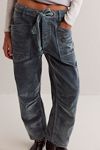 We The Free Moxie Flocked Pull-On Barrel Jeans
