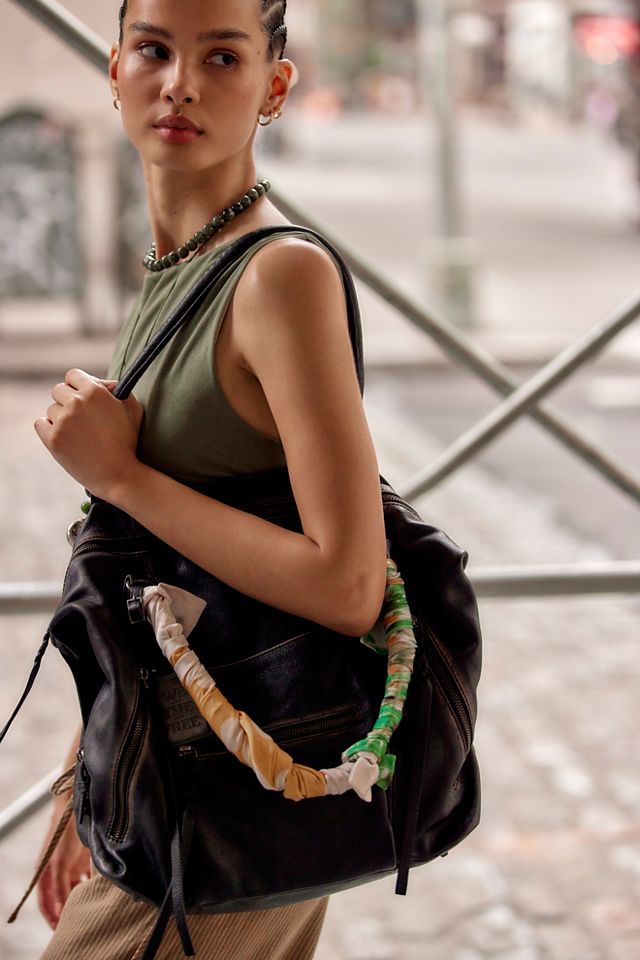 Silvery Gold And Black Block Seat Belt Bag/Tote