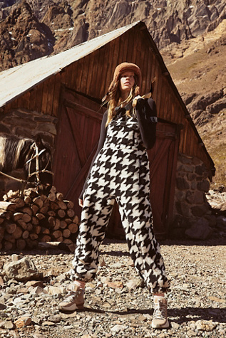 Hit The Slopes Printed Salopette by FP Movement at Free People, Houndstooth, S