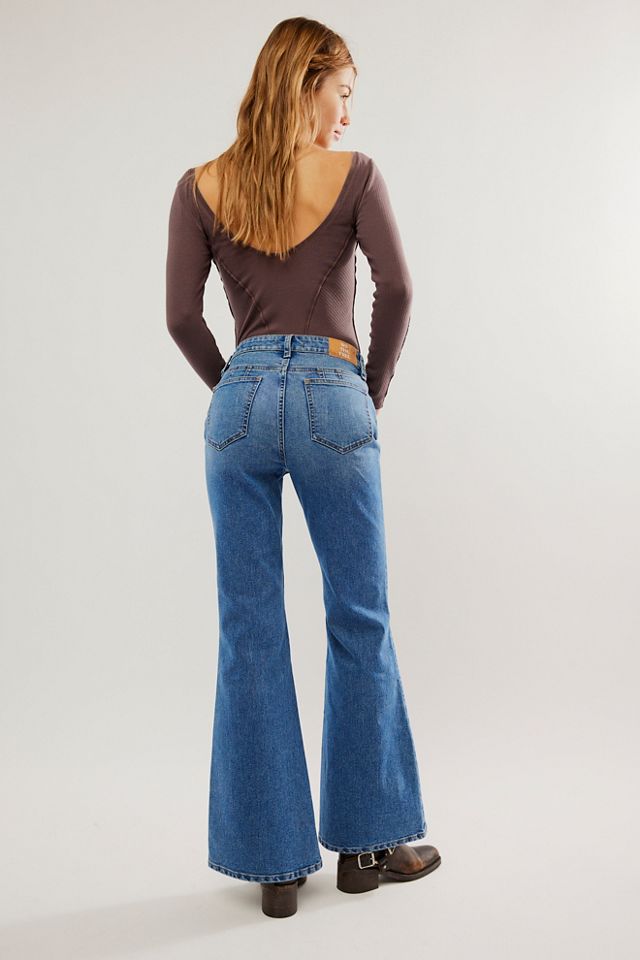 CRVY Vintage High-Rise Flare Jeans
