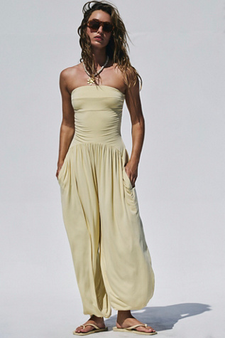 Mora Drop-Waist One-Piece by free-est at Free People in Yellow, Size: XS