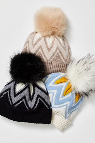 Free People Range Knit Beanie BLU.jpg main image 2