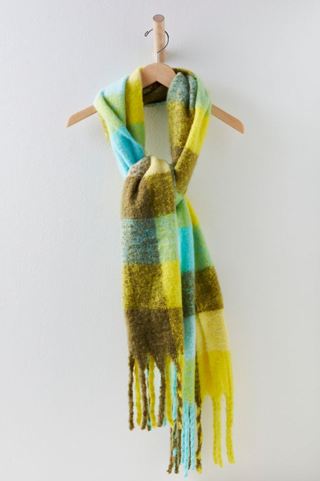 Écharpe à franges en mélange recyclé Piper Plaid #1