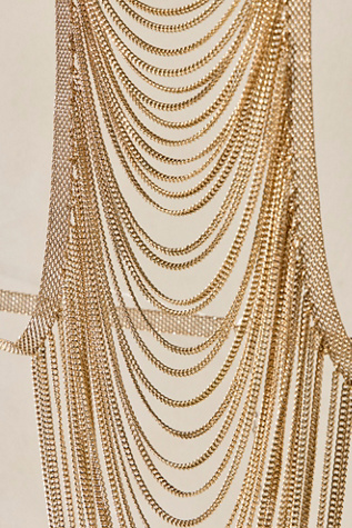 Женские украшения Free People I Love Your Way Body Chain, цвет: Блестящий золотой — фото 4