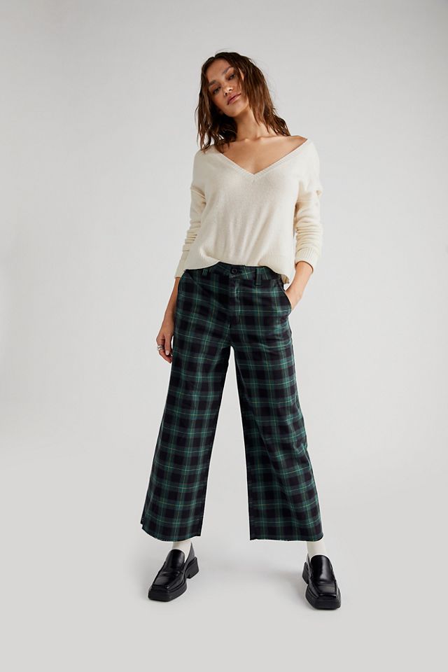 Brixton Victory Wide-Leg Plaid Pants