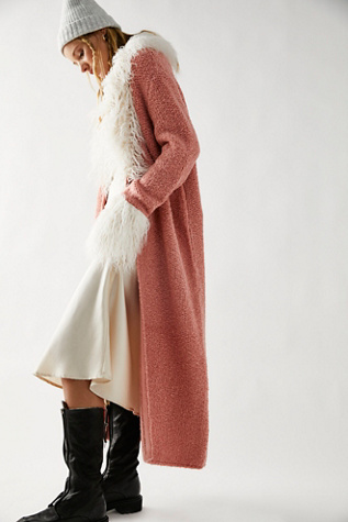 Free people faux fur on sale sweater