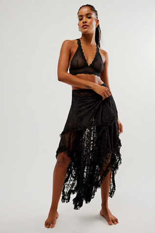 French Courtship Half Slip by Intimately at Free People in Black, Size: Small