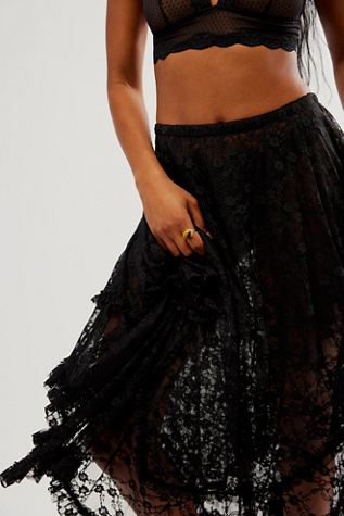 Женская юбка Intimately French Courtship Maxi Slip, цвет: Чёрный — фото 3