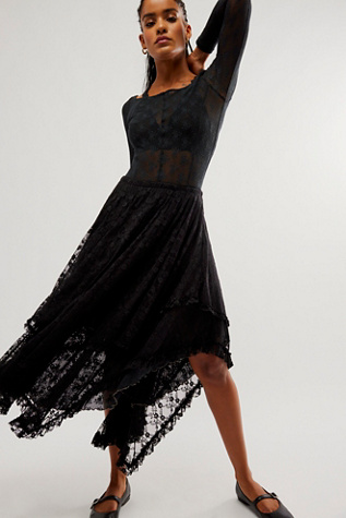Женская юбка Intimately French Courtship Maxi Slip, цвет: Чёрный — фото 4
