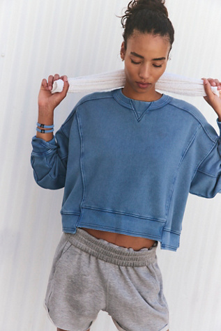Intercept Pullover by FP Movement at Free People, Blue Grey, XL