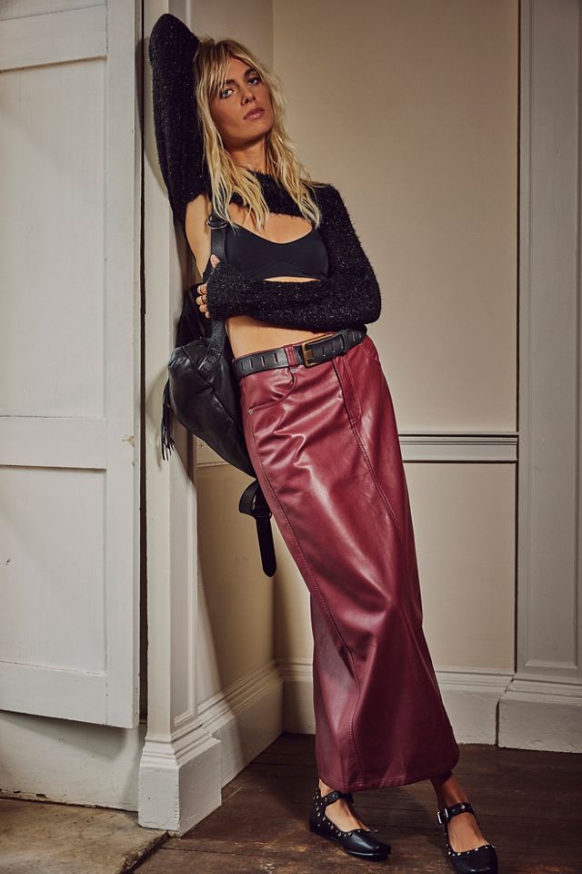 City Slicker Vegan Maxi Skirt