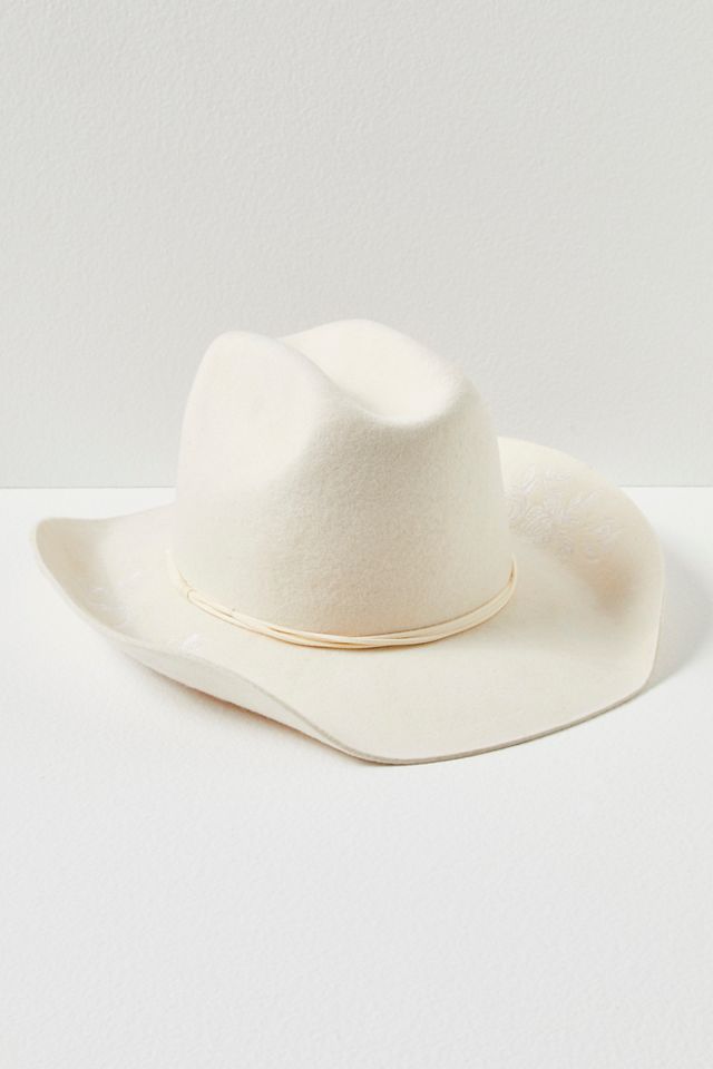Desert Rose Embroidered Cowboy Hat #1