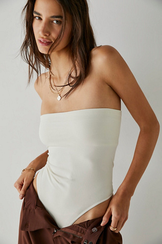 Tati Seamless Tube Bodysuit by Intimately at Free People in Ivory, Size: M/L