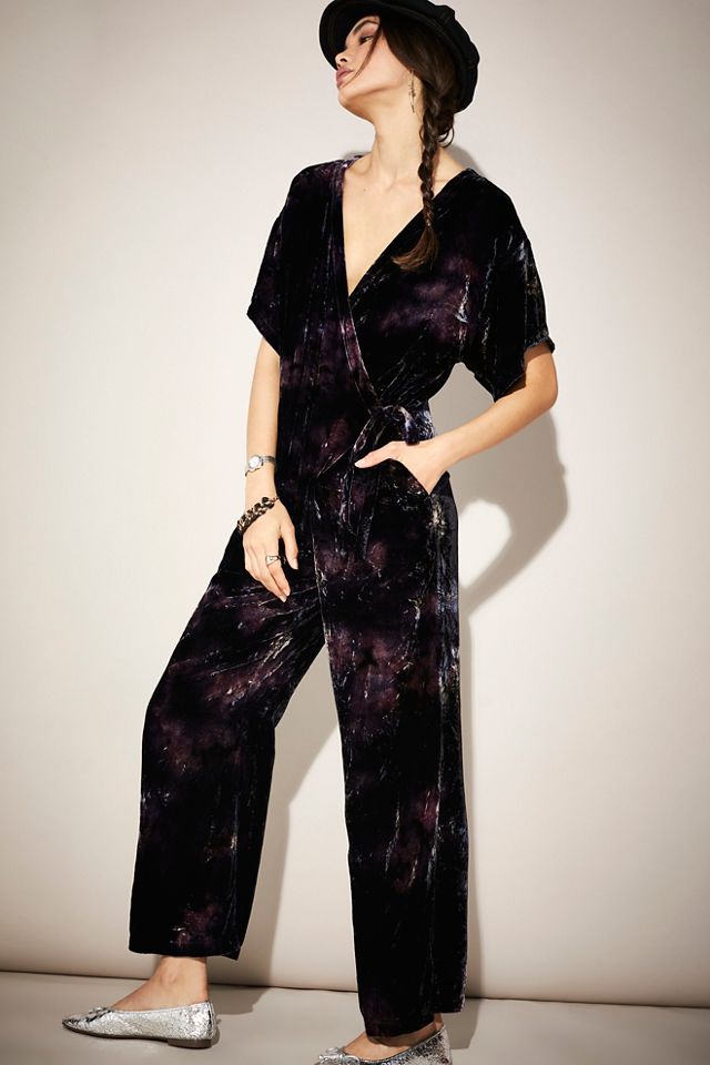 Free people cheap purple jumpsuit