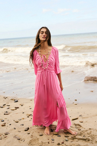 guipure lace maxi dress Guipure Lace Dress with Flower Embellishments
