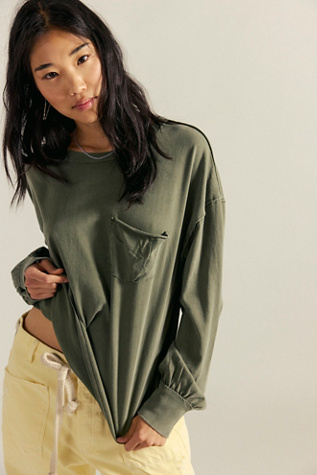 We The Free Fade Into You Tee at Free People in Green, Size: XS