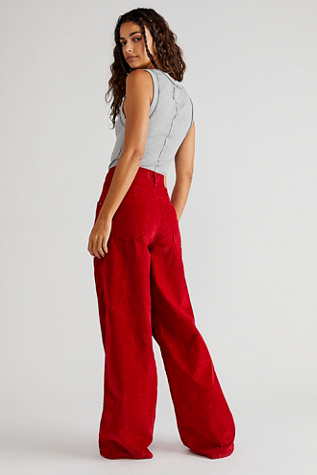 CRVY Gia Cord Wide-Leg Jeans | Free People