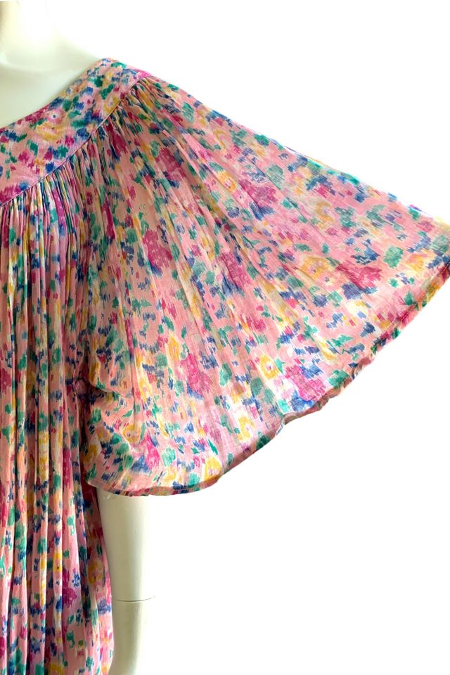 Vintage 1960-70s Sheer Cotton Flutter Sleeve Dress Selected by SharpLilTeeth #2