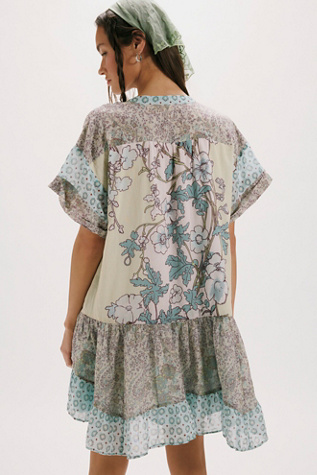 Женское платье Free People Agnes Printed Mini, цвет: Шалфейный комбинированный — фото 3